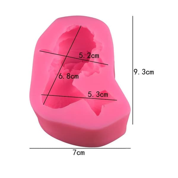 Sjöjungfru Socker Vändbar Silikonform Simulering Sjöjungfru DIY Tårta