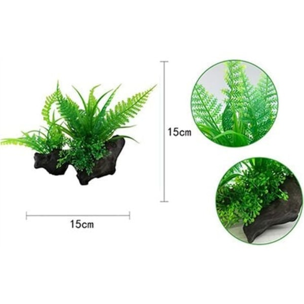 Plastplanter til akvarium, Akvariumdekorasjonstilbehør, Akvatisk dekorasjon Akvariumsimulering Hydropo