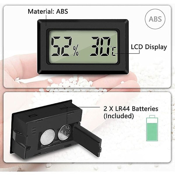 Mini Digital LCD Termometer Hygrometer Temperatur Fuktighetsmätare (5-pack)