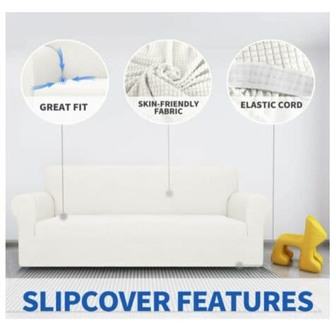 Soffaöverdrag, Super Stretchbar 1-Sits Soffa, Universal Jacquard Spandex Vardagsrumssoffaöverdrag för att Skydda Möbel, Husdjur