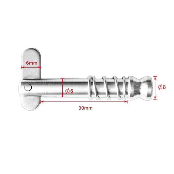 2 stk. 316 rustfrit stål Quick Release Pins til båd top dæk hængsel 43mm sølv