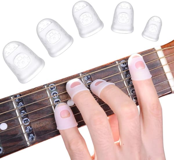 Silikon Fingerskydd Gitarr, 40 Stycken 4 Storlekar Halkfria