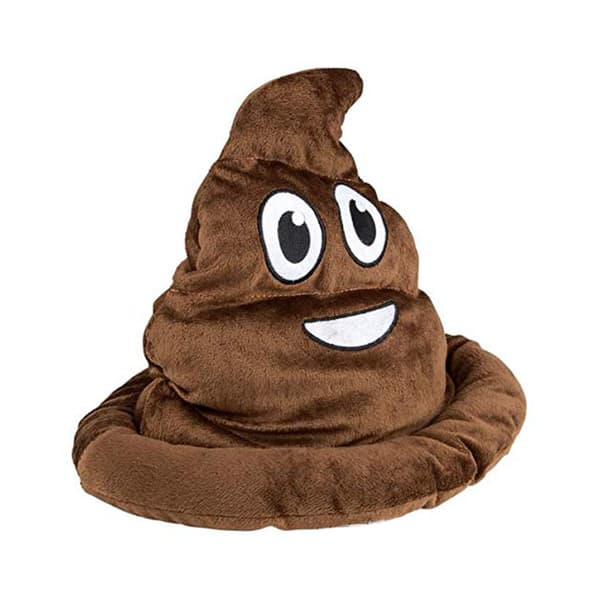 Hieno ruskea emojikakka-hattu
