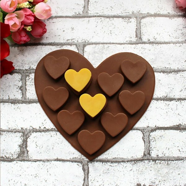Kærlighedshjerteformede Silikonforme ?? chokolade til fondantkage