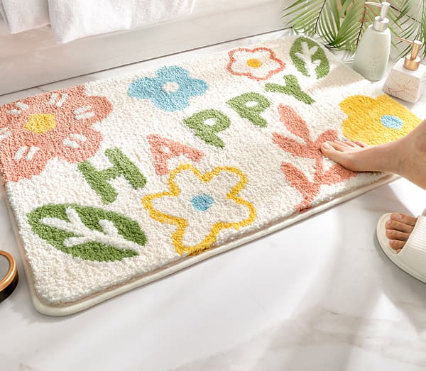 Good Things Peanuts Sklisikker Myk Badematte - Hvit 40*60cm