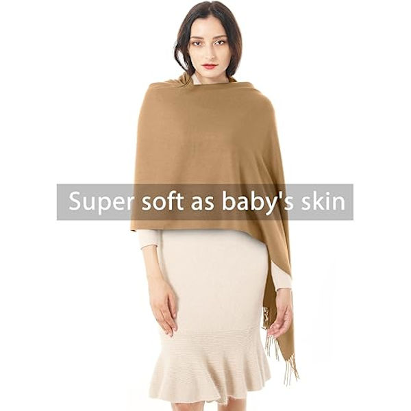 Camel Skjerf for kvinner, Skjerf og sjal Aftenkjoler Bryllup