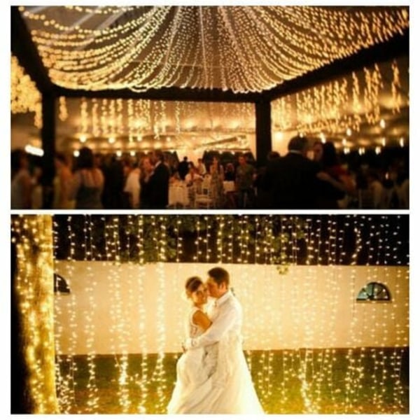 Strängljus Fairy Lights Karneval Bröllop Utomhus inomhus Trädgårdsbelysning -100M 600 LED