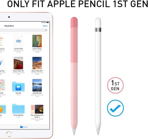 (Rosa) Apple Pencil 1. generasjons etui, gradientfarget silikon