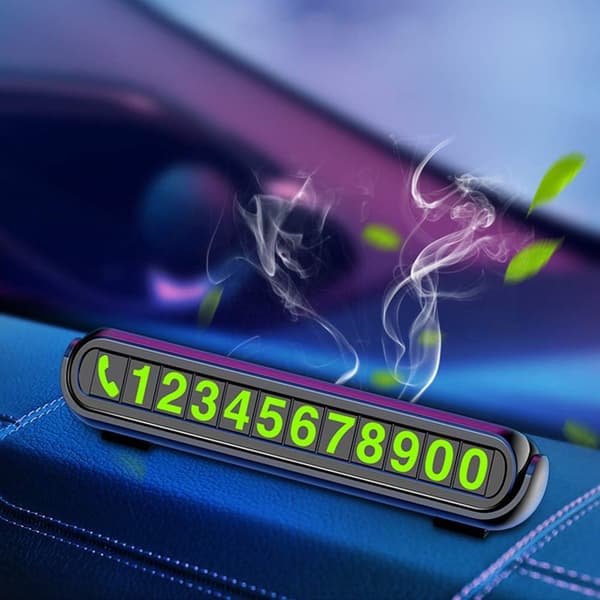 1 stk. (Sort) Midlertidigt parkeringskort nummerplade