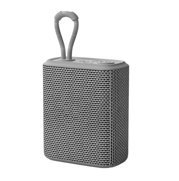 Trådløs bluetooth-høyttaler, stoff vanntett kort mini bærbar høyttaler (grå)