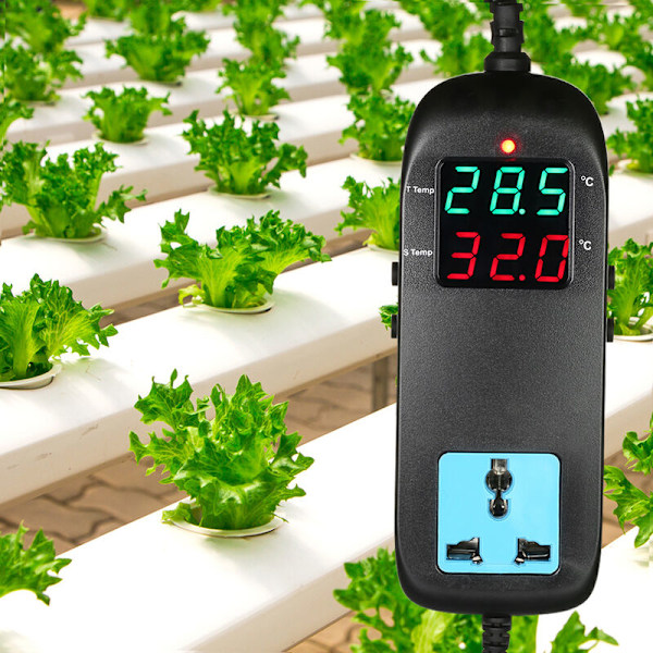 MH-2000 Digital Display Smart Elektronisk Termostat, med Strömkabel, Temperaturvisning