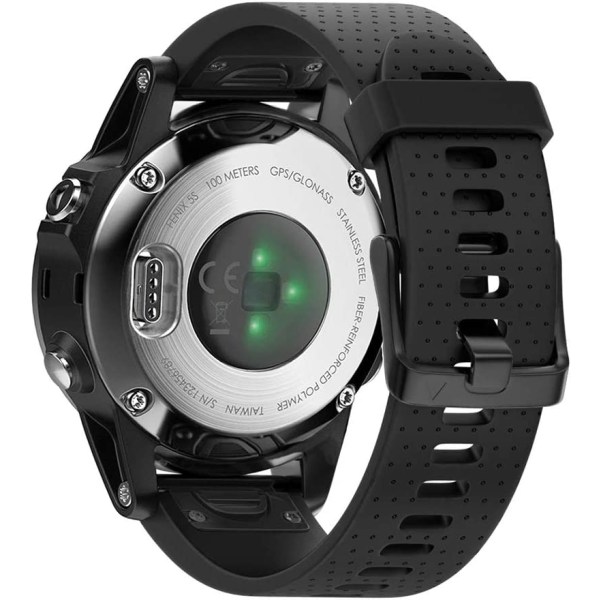 Rem för Garmin Fenix ​​​​5s / Fenix ​​​​5s Plus / Fenix ​​​​6s / Fenix ​​​​6s Pro, 20 mm bredd Quick-Fit Silikon watch , flera färger (svart),