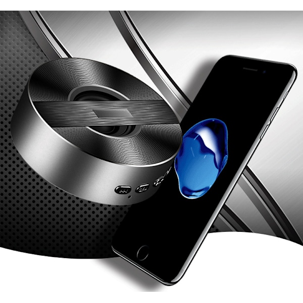 Langaton Bluetooth-kaiutin, mini kaiutinlevy auton kaiutin (hopea)