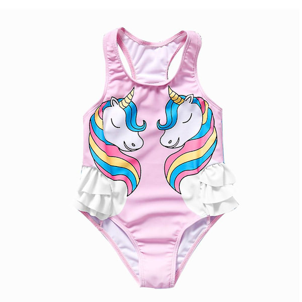 Baby Girls One Piece Badetøj Toddler Ruffle Badetøj Badetøj Strandtøj Sød Og Sød Børns Hot Spring Badetøj 5 6Y