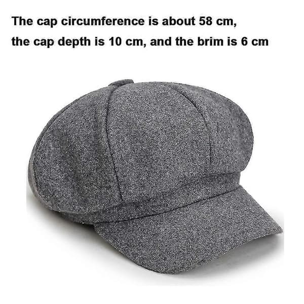 Hatte til kvinder Beret Kasketter Efterår Vinter Damer Ottekantet Hat Casual