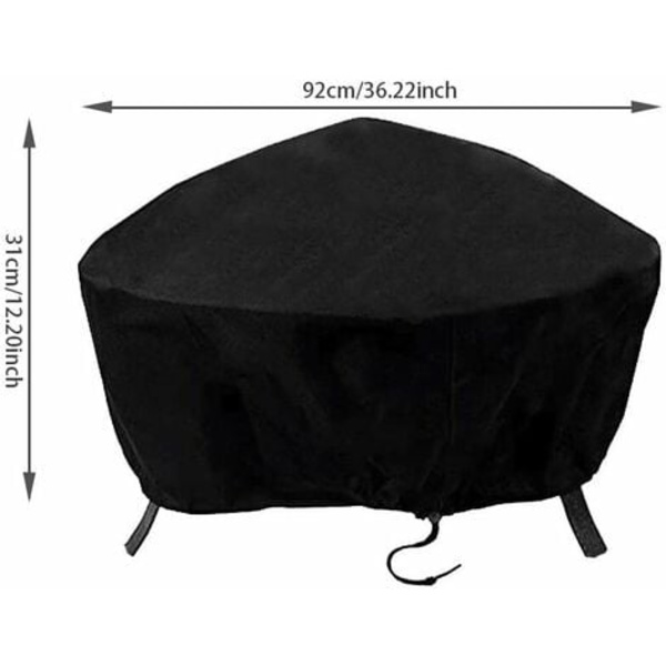 Eldstadsskydd Grillskydd BBQ Presenning Eldstadsskydd Utomhus Eldstadsskydd med Dragsko(77 x 31cm)