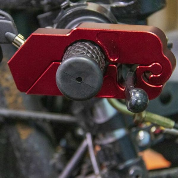 Generell CNC-legering motorcykelstöldskyddslås, bromsspakslås, orange