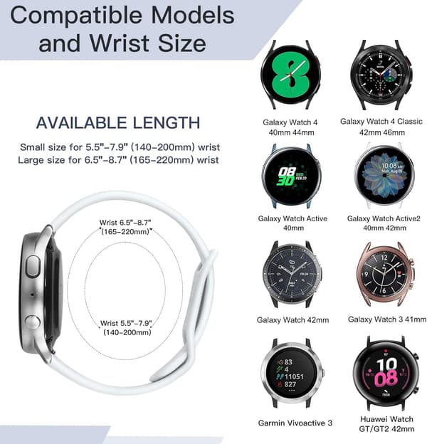 Silikonrem Kompatibel med Samsung Galaxy Watch Active 2