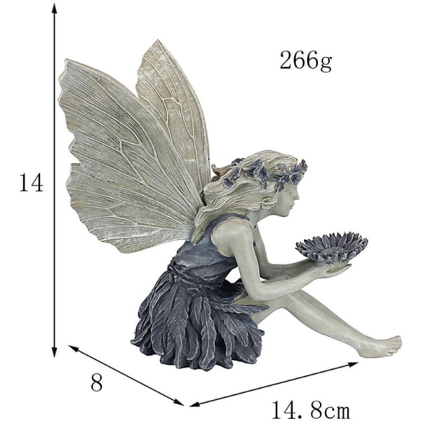 Garden Garden Ornament Sunflower Fairy Statue Resin Ornament (Sunflower Fairy W40),