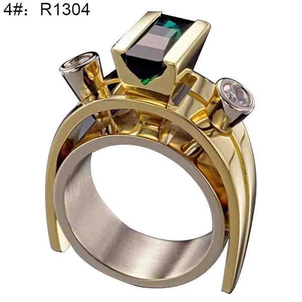 Mode Kvinnor Kubisk Zirkonia Inlagd Geometrisk Finger Ring Fest Smycken Present 2 US 9