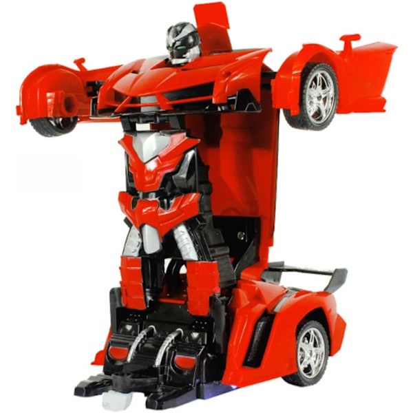 Fjärrstyrd Bil, 2 i 1 Transformerande Robotbil, En-Klicks Transformerande Bil, Fjärrstyrda Transformers och Transformerande Robot, Pedagogisk Leksak för Barn