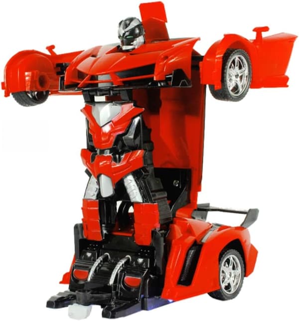 Fjernstyret Bil, 2 i 1 Transformerende Robotbil, En-Knap Transformerende Bil, Fjernstyret Transformer og Transformerende Robot, Børns Uddannelsesmæssige Legetøj