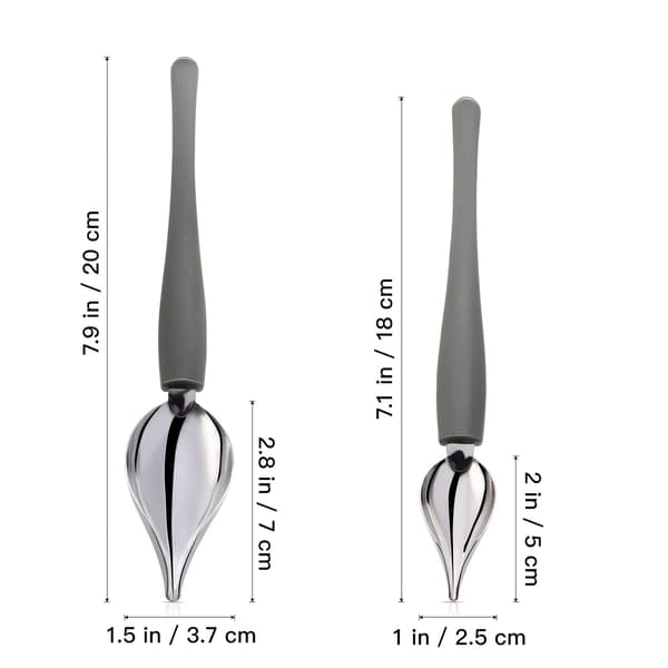 4 st Kulinarisk Precisionsritning Dekorationssked Set, Rostfritt stål