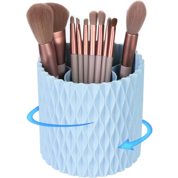 Makeup Penselholder - 360° Rotérbar Multifunktionel Penholder til Skrivebord, Multifunktionel Skrivebordsstationær Organizer, L