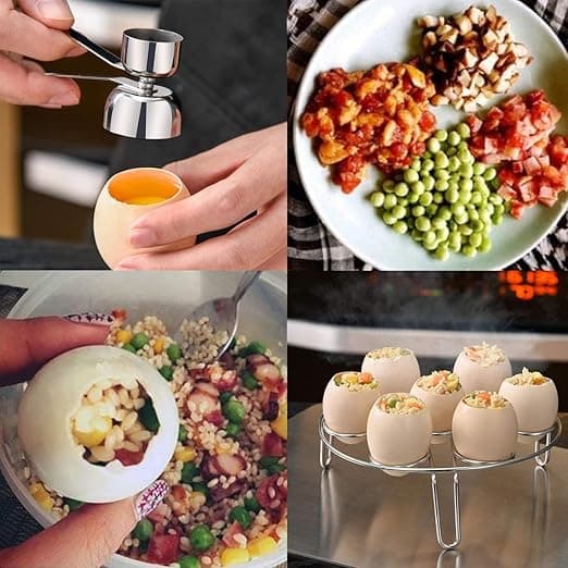 304 Æggebååbner, Rustfrit Stål Æg Cutter, Protein