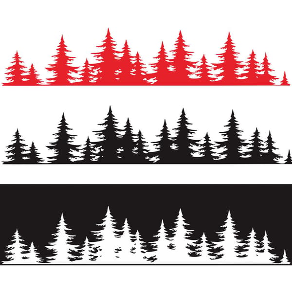 Forest Mountain View Northwest Bilsticker, Fönsterdekal, Universal (Vit)