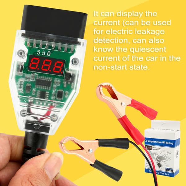 Bilbatteri-strömfelminne, batteriläcksdetekteringsverktyg, batteri