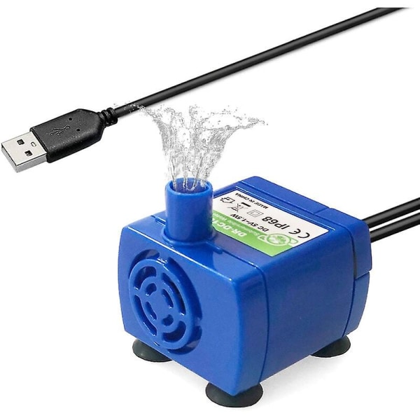 Ersättningspump med låg ljudnivå för USB husdjursvattenfontän (med automatisk avstängning)