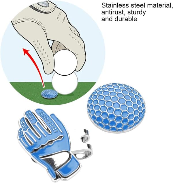 Golf Hat Clip, Handske Mønster Rustfrit Stål Golf Clip Golf Hat