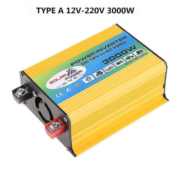 Ren Sinusbølge Strømomformer 3000W 12V til 220V/110V - Solcelleanlegg/Solcellepanel