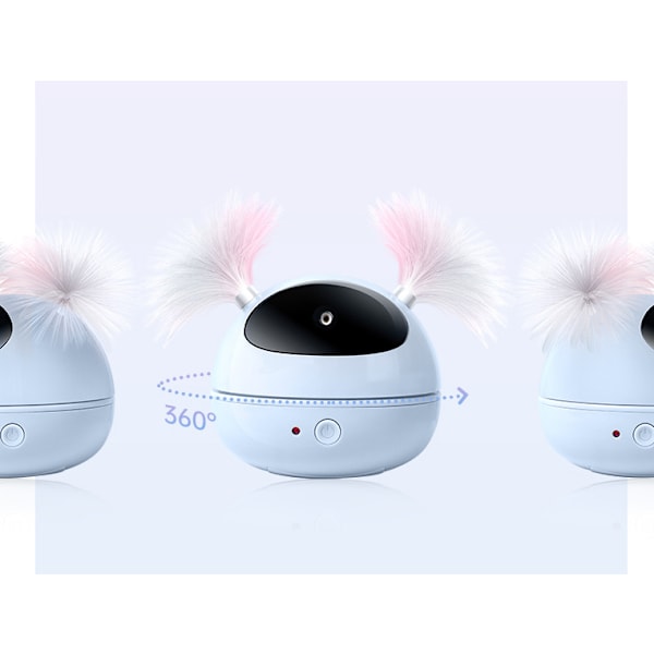 Infraröd laserljus katt leksak, automatisk rolig kattfjäder, elektrisk katt leksak (roterande fjäril, utan ljus),