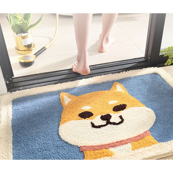 Sklisikker baderomsmatte Akita Inu 50*80cm,