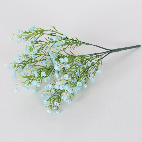 3 st cyan dekorativa blommor, konstgjorda blommor