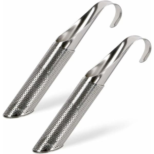 Te-lekkasjerør 14,5 cm OPP-pose 2 stk rustfritt stål rørhengende rustfritt stål tekanne krydderfilter, hjemmefilter