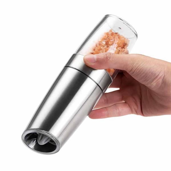ABS Rostfritt Stål Gravity Induction Grinder Elektrisk Induktion Pepparkvarn (Rostfritt Stål)