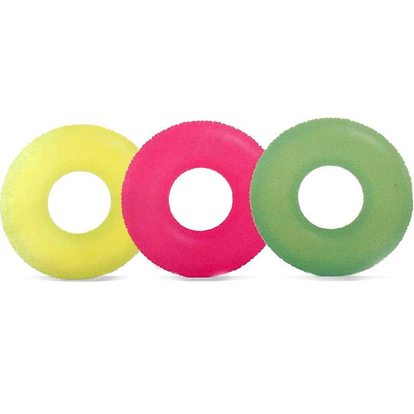 Simhjälpmedel Neon Simring Uppblåsbar Simring Pool Float Och Ring