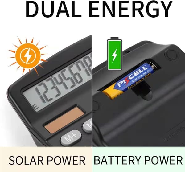 1 st. skrivbordsräknare, med AA-batteridrift, lämplig