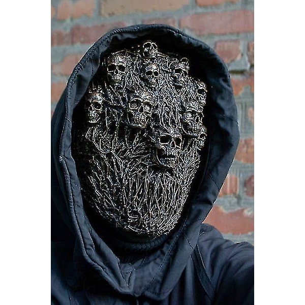 Cosplay Halloween Punk Läskig Skalle Mask Latex Masque Ansiktshjälm
