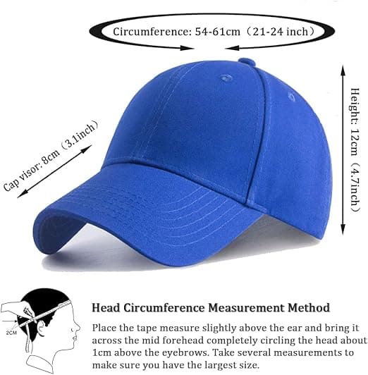 Baseballcaps Klassisk 6 Panel Justerbar Sportscap for Menn og