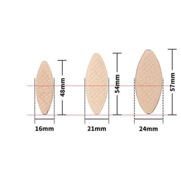 Bøk tre tapp kjeks trelist 54 x 21 x 4 mm 100 stk