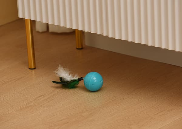 Kattelegetøj, Elektrisk Kattelegetøjsbold, Opladning Selvroterende Sjov Kattebold (Blå),