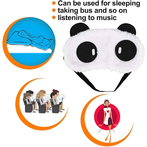 Sööt Panda Unipehme Uni Mask, Naljakad Emotikonit Uni Mask Silma Mask Silmakatte Tüdrukutele Poistele Naistele Meestele Lastele Koju Magamiseks Reisimiseks, Üllatus