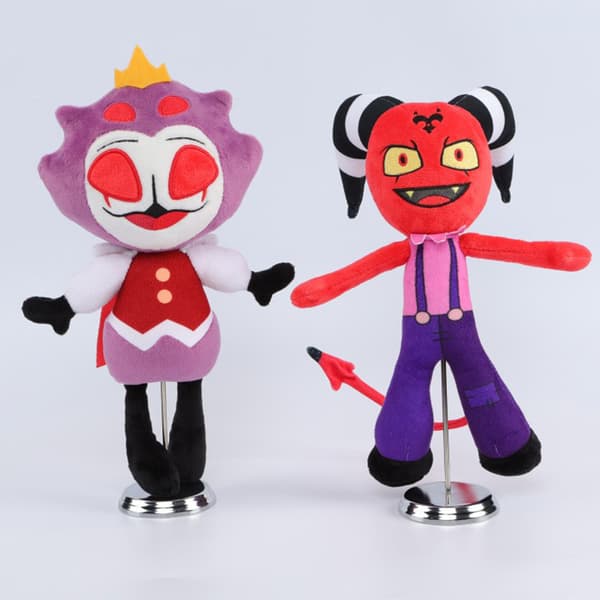 HELLUVA BOSS animation kring plysch hjälte djävul docka (fyra