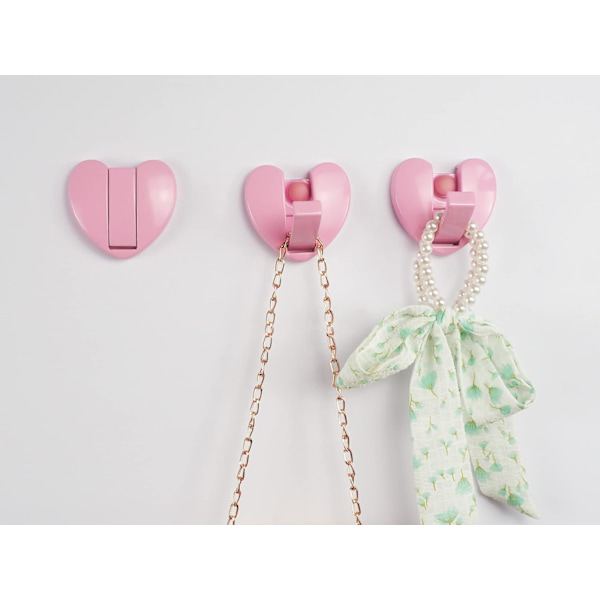 Hideaway Foldbare Vægkroge - (Hjerte*2-pak, Pink) Plads