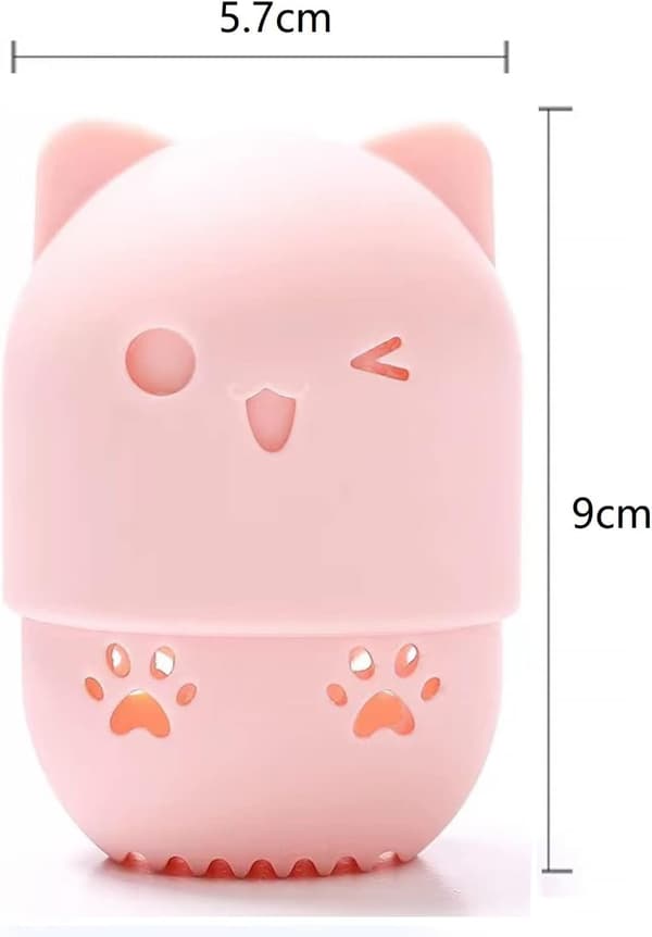 Marshmallow Svamp Foundation Sponge Silikon Reiseetui