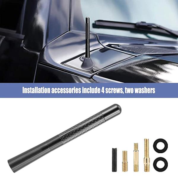 Svart Bil Takantenn för R55 R56 R60 F55 F56 F54 F60 Am/fm Antenner Mast-tak